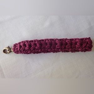 Maroon Key Wristlet